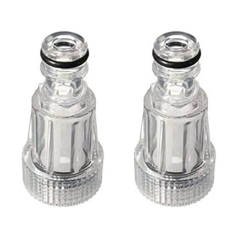 (3 × 3 × 6,4 cm) 2er-Pack Wasserfilter für Garten, Gartenpumpe und Garten- und Hausbewässerung – 3/4"-Innengewinde-Einlass – 1/2"-Auslass-Gartenanschluss – Steckanschluss (1/3)