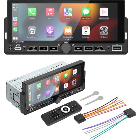 Télécommande pour autoradio Kruger&Matz KM2017 compatible CarPlay/Android Autoradio 6,9" USB 1DIN (1/5)