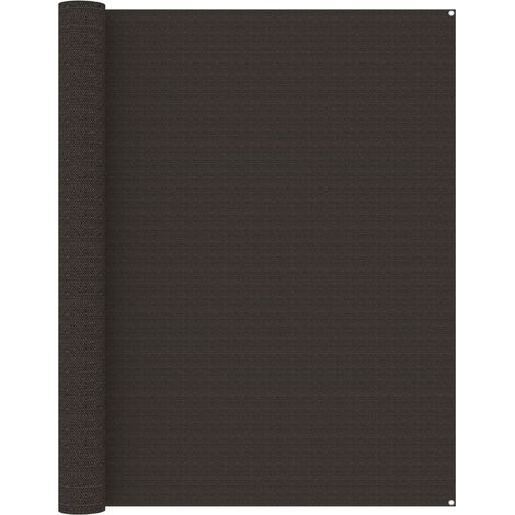 Tapis de tente Terrasse Salon Cuisine - Tapis de jardin 250x350 cm Marron BV132347 - BonneVie (1/4)