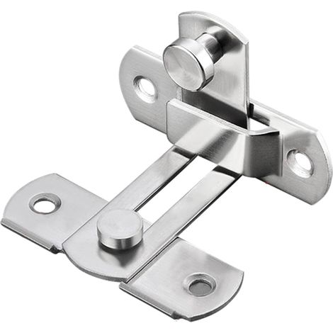 Serrure de porte intérieure coulissante, serrure à boucle, serrure antivol (argent, grande taille) (1/4)
