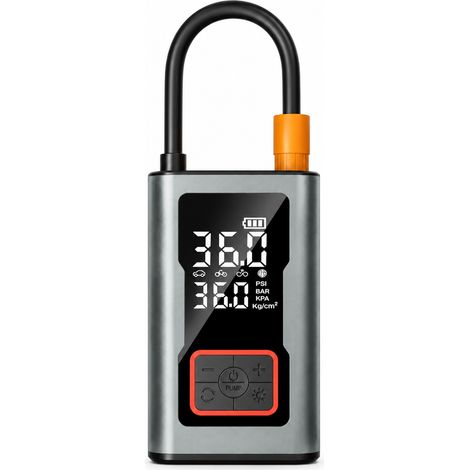 Compresseur d'air portable sans fil en alliage d'aluminium avec écran numérique pour pneus de voiture powerbank d'urgence multifonctionnel (1/5)