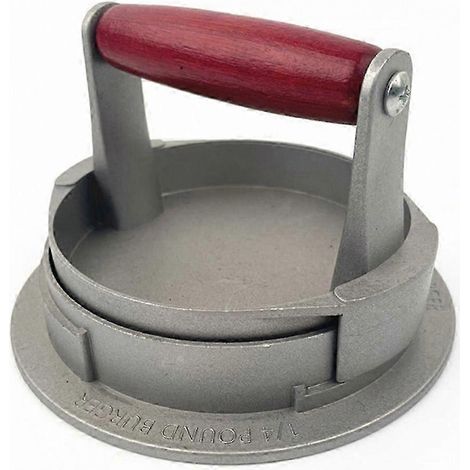 Presse à hamburgers antiadhésive, adaptée à la confection de hamburgers farcis, machine à petit-déjeuner manuelle pour moules à steaks hachés. (1/4)