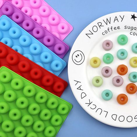 lot De 5 Moules  Bonbons En Silicone Pour Mini Beignets, 48 Cavits , Moule Anti-adhsif De Qualit Alimentaire Pour Bonbons, Chocolat, Bonbons Glifi
