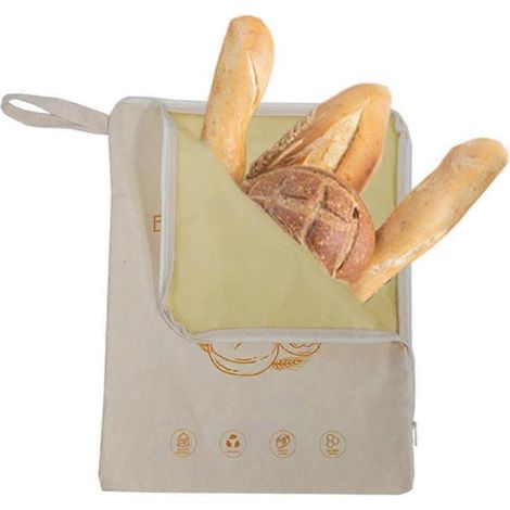 Sacs à pain à la cire d'abeille pour levain, sacs de conservation réutilisables, en coton naturel enduit de cire d'abeille, pour conserver le pain, le fromage et les fruits de manière écologique. (1/5)
