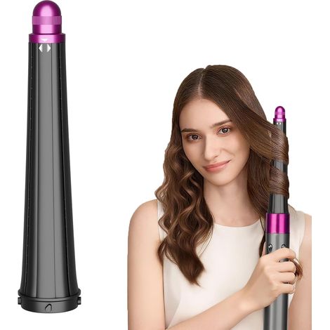 Fers à friser coniques compatibles avec les fers à friser Dyson Airwrap HS01 et HS05, 20-36 mm, nouveau design conique, accessoires (rouge rose)
