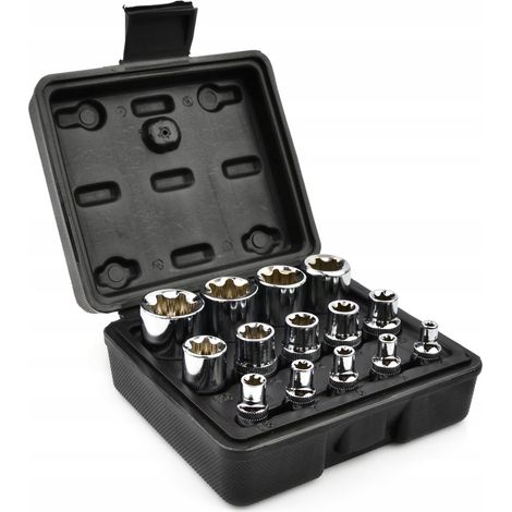 Jeu de douilles Torx E4-E24 14 pièces (20) (1/3)