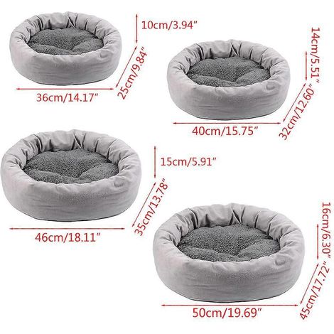 Lits pour chats d'intérieur, lits surélevés pour chiens avec oreiller moelleux et apaisant - XL (1/4)