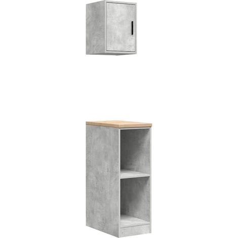 Maison Exclusive - Armoires de garage 2 pcs gris béton bois d'ingénierie