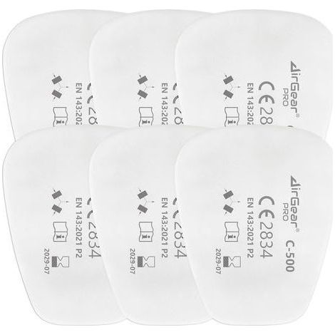 Lot de 6 Filtre à Poussière P2, Compatible Masque G-500 M-500, Protection Peinture Bricolage (1/5)