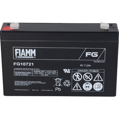 Fiamm Blei-Akku FG10721 Pb 6V / 7,2Ah Faston 4,8 (1/5)