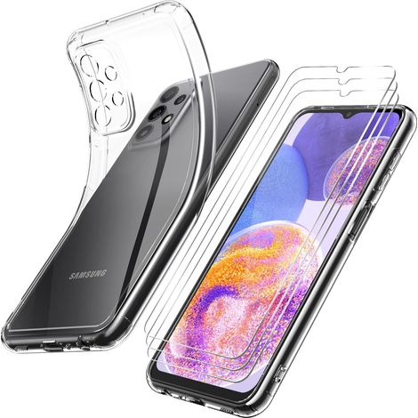 CUSTODIA PER SAMSUNG GALAXY A23 SILICONE 3X VETRO TEMPERATO RESISTENTE SM-A236 (1/5)