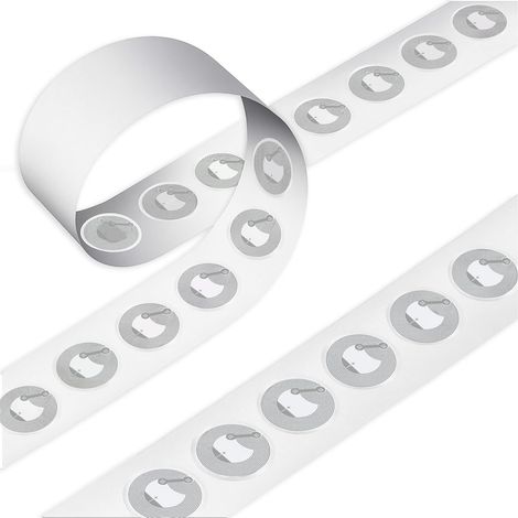 Autocollants NFC Tag 80 Pièces, NTAG215 Puce NFC Programmable 504 Octets Mémoire pour Automatisation Maison, Carte NFC Ronde 25mm Étanche Compatible avec Tous Smartphones iOS Android