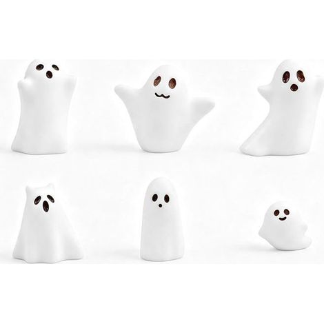 12PCS Figurine halloween,Petites Figurines de Fantômes Effrayants,Décoration Table Halloween Fantôme Mignon DECORS DE TABLE (1/5)