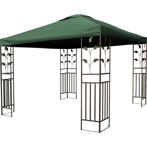 Pavillon Ersatzdach grün - 300 x 300 cm - Universal PVC Dach wasserdicht