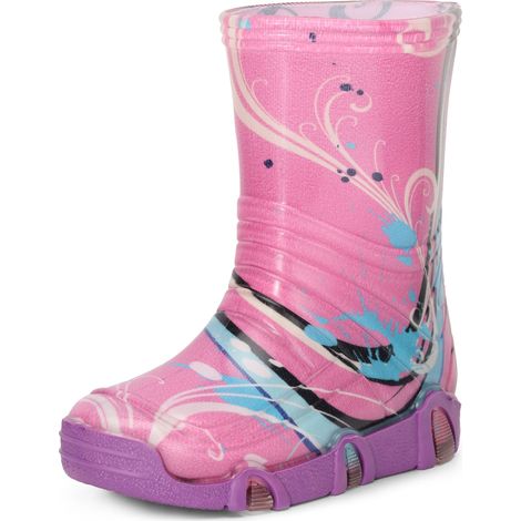 Ladeheid Bottes de Pluie Chaussure Enfant Fille Garçon SwkBW33 (Violet Modèle-33, 31/32 EU)