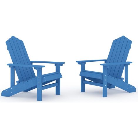 Maison Exclusive - Adirondack-Gartenstühle 2 Stk. HDPE Aquamarin