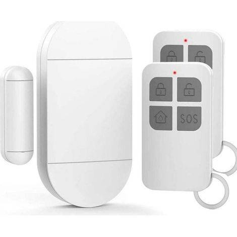 Alarme Porte, DéTecteur Ouverture Porte avec SirèNe Puissante De 130 DB, Alarme De Porte Et FenêTre sans Fil MagnéTique pour Portes, FenêTres Et Armoires, La Maison,Office(Paquet De 1) (1/4)