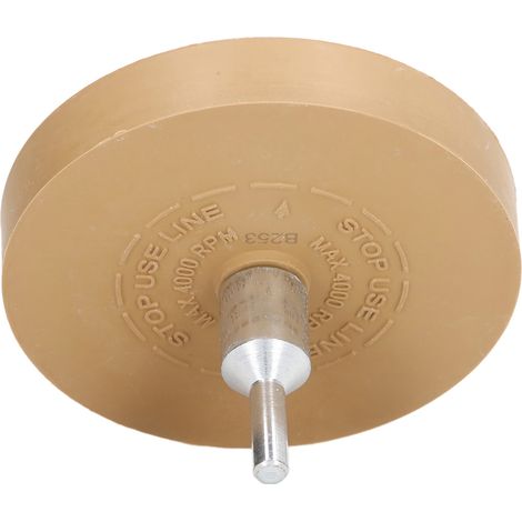 Roue de gomme pneumatique en caoutchouc de 3,5 pouces, roue de gomme en caoutchouc robuste, enlève les fines rayures, les adhésifs, les autocollants en vinyle et les graphiques. (1/5)