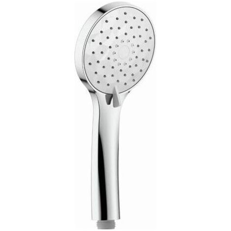 Pommeau de douche à économie d'eau 3 jets haute pression, gris, classe énergétique A+++ pour salle de bain (1/3)