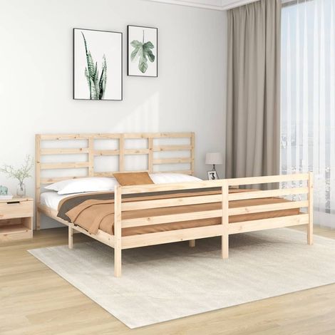 Massivholzbett ohne Matratze 200x200 cm vidaXL (1/5)