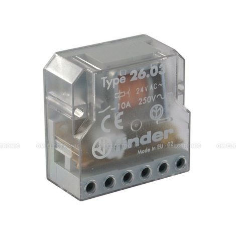 Relè passo-passo FINDER 24Vac 10A Ctos. NC + NO Bistabile (1/2)
