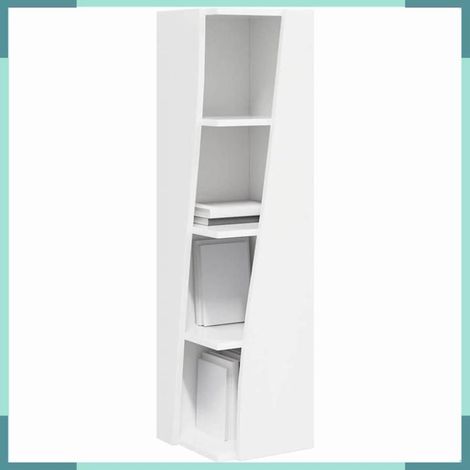Meuble d'angle - 889845 - 27,5x27x102 cm - Bois d'ingénierie - 4 étagères (1/5)