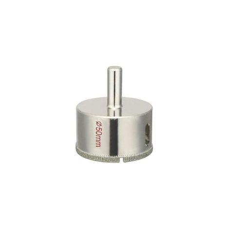 Punta da trapano a tazza diamantata da 50 mm per vetro, piastrelle in ceramica, marmo, pietra, porcellana (1/4)