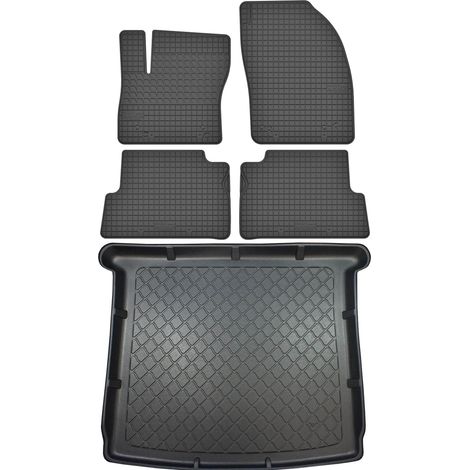 Ford Grand C-MAX Minivan (11/2010–2019) – SET: Gummifußmatten + Kofferraummatte