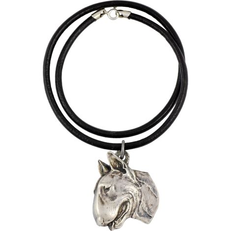 Bull Terrier, Bull Terrier II - collana con ciondolo placcato in argento per gli amanti dei cani, gioiello unico di Art-Dog (1/5)