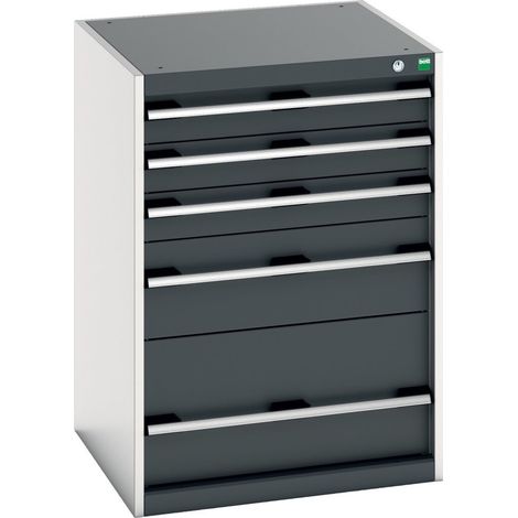 Bott Schubladenschrank cubio 650 x 650 x 900 mm RAL 7035/7016