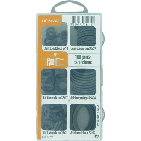 Comap, S278511, Set guarnizioni di gomma per impianti di acqua calda, bianco, 100