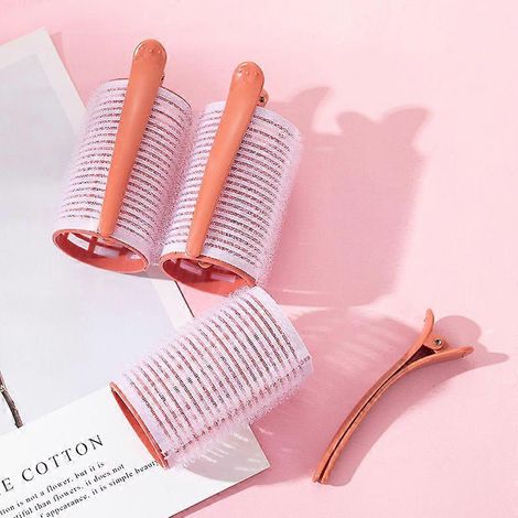Avec clip 3 uniquement dans la boîte, l'outil de bouclage Air Bang Curler DIY, rouleau en viscose, sans bouclage thermique (1/5)