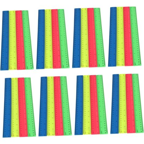 Règles à surface lisse, bavures en plastique, double graduation (1/5)