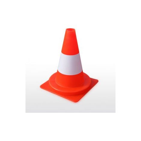 Balise 30cm PVC orange - 1 bande peinture blanche VINMER - 141108