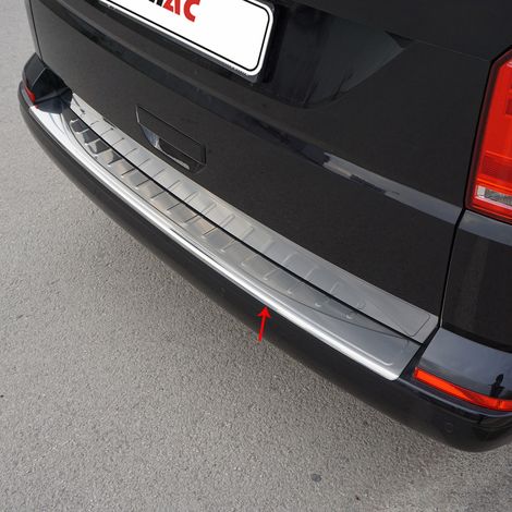 Protection Seuil de Pare-Chocs arrière - Compatible avec VW T6 Multivan 2015-2021 - Couverture de Seuil de Coffre - Bande Seuil de Chargement - Style élégant - en Acier INOX Chromé (1/5)