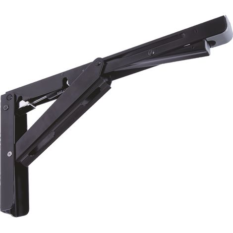 Lamp Klappkonsole EB-317 klappbar - Klappträger mit automatischer Verriegelung, mit Dämpfung, Edelstahl schwarz
