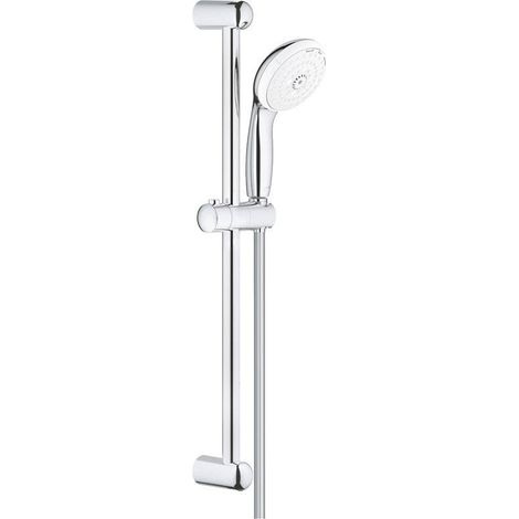 Juego de barra de ducha de 3 chorros en latón cromado - Grohe Tempesta 100