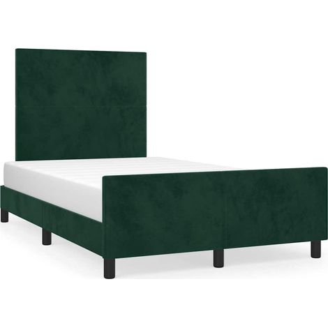 Maison Exclusive - Giroletto senza Materasso Verde Scuro 120x200 cm in Velluto (1/5)