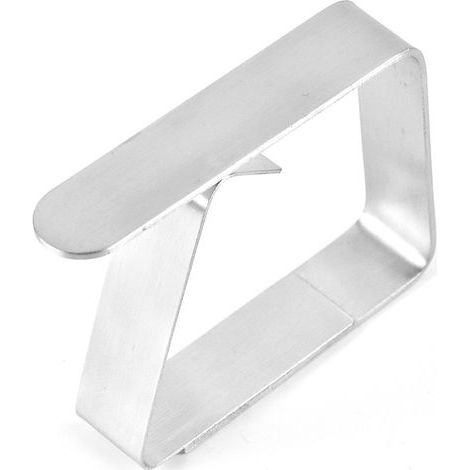 Pince Nappe Exterieur, Pince Nappe de Table, 6 Pinces à Nappe en Acier Inoxydable, Nappe Clips Anti-Glissant Fixer Nappe pour Table d'Épaisseur 10-30 mm (1/5)