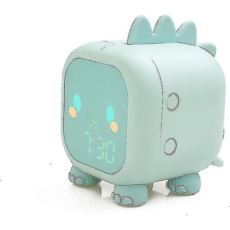 Réveil dinosaure pour enfants, horloge numérique avec lumière de réveil pour filles et garçons. Joli réveil en cadeau d'anniversaire, de fête des enfants, de Noël. (1/3)