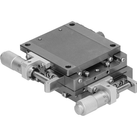 Table de déplacement linéaire XYSG60, plateforme manuelle à vis micrométrique, coulisseau de précision à guidage à billes, réglage fin en rotation, pièces mobiles pour axe X/Y. (1/5)