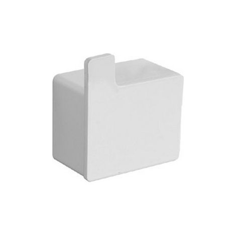 Appendino bagno gancio a sinistra in acciaio inox bianco opaco  NUEVO-B kamalu