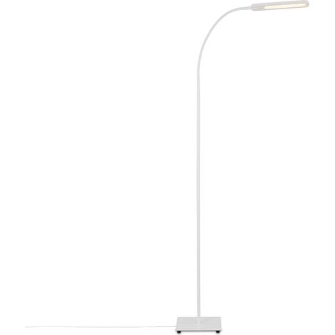 Lampadaire LED tactile, intensité lumineuse variable par paliers, réglable en blanc chaud et blanc froid, lampe de lecture, lampe de salon, plafonnier, lampadaire, 20,8x20,8x183 cm, blanc (1/5)