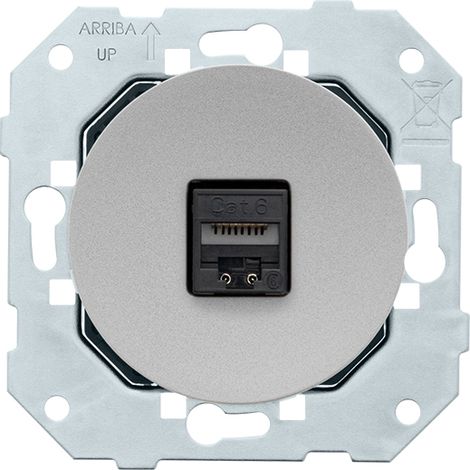 FONTINI Prise RJ45 CAT6 ALU GLOSSY DOM (1/2)