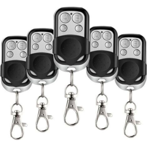 5 Pcs Telecommande Universelle Portail, 433,92 MHz Télécommande Garage sans Fil à 4 Boutons avec Couvercle Coulissant Porte Clés pour Porte Garage Électrique (1/4)