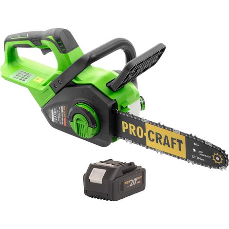 Procraft PKA38 Akku Kettensäge 20 V 304 mm Brushless + 1x Akku 4,0 Ah - ohne Ladegerät