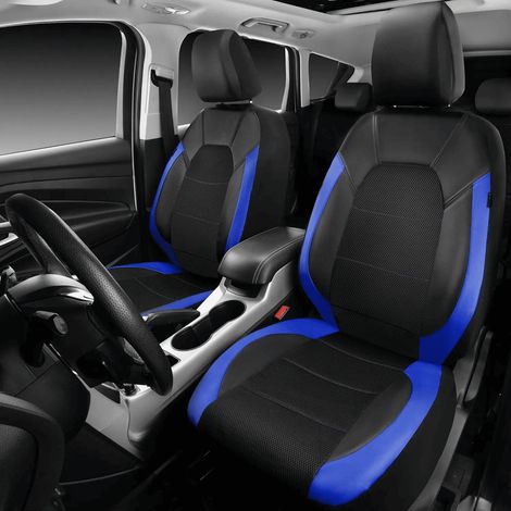 Ledersitzbezüge, universelle Sitzbezüge für Sportwagen, mit 5 mm dickem Super-Verbundschaumstoff innen, kompatibel mit Airbags, geeignet für die meisten Pkw, SUVs, LKWs und Transporter (Komplettset, s