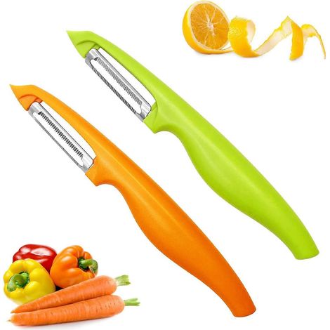 Éplucheur de légumes professionnel, coupe-légumes pour pommes de terre et carottes, lame en acier inoxydable dentelée, manche ergonomique antidérapant, outil de cuisine pratique (1/5)