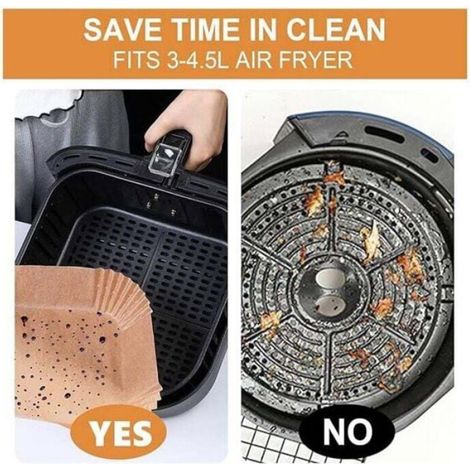 Papier Cuisson Air Fryer - 16 cm - Antiadhésif Sans Huile - Pour Friteuse À Air 3 à 4,5 L - 100 Pièces (1/5)