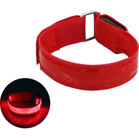 Brassard LED / Bandeau réfléchissant rouge (1/3)